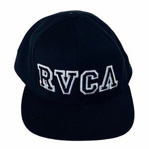Mens RVCA Black Cotton Adjustable Hat Cap